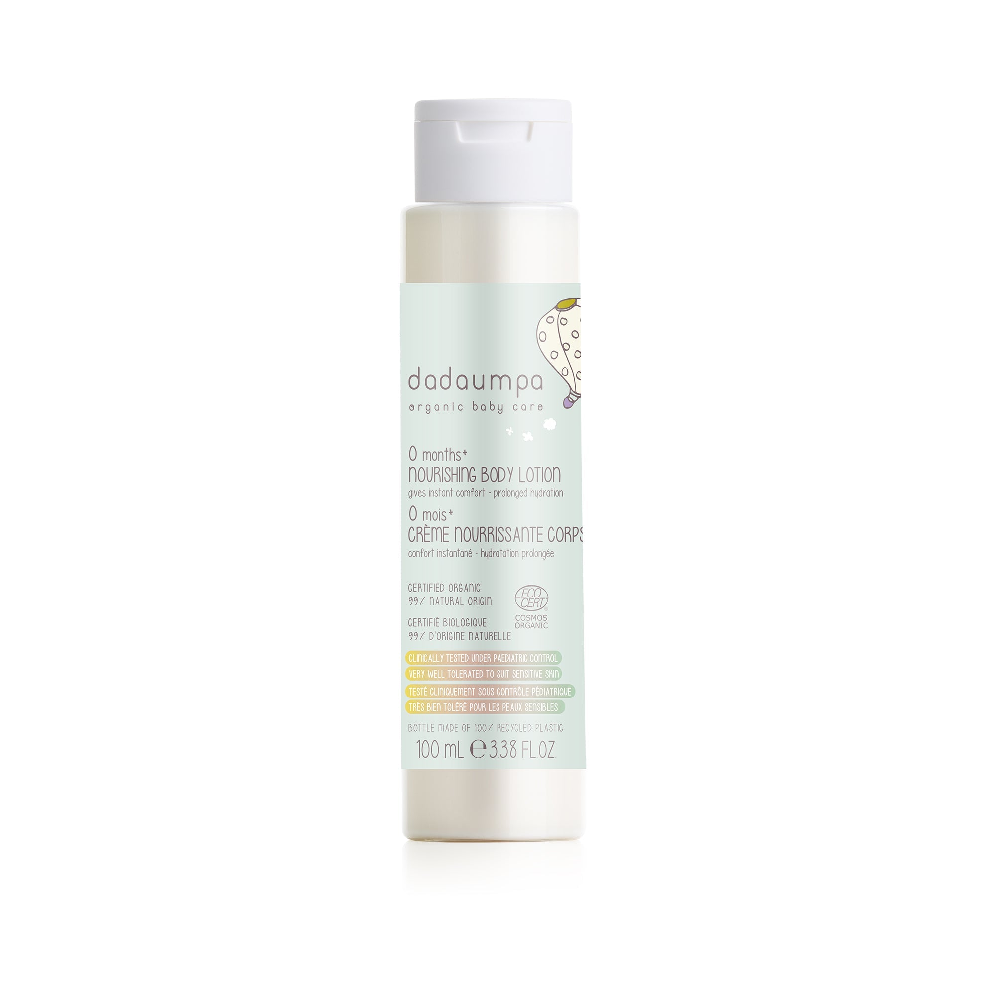Dadaumpa 0months+ Nourishing Body Lotion Organic Certified (100 ml) travel size