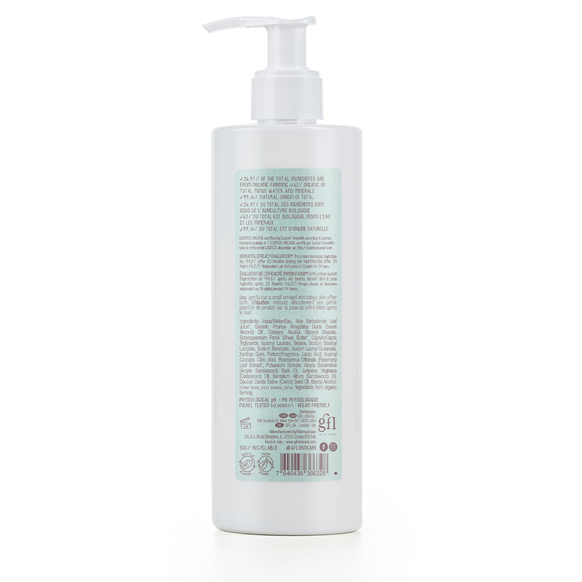 Dadaumpa 0months+ Nourishing Body Lotion Organic Certified (380 ml) in a pump dispenser